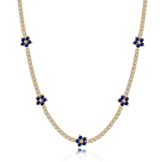 [LORA]Luxurious Colorful Flower Tennis Necklace