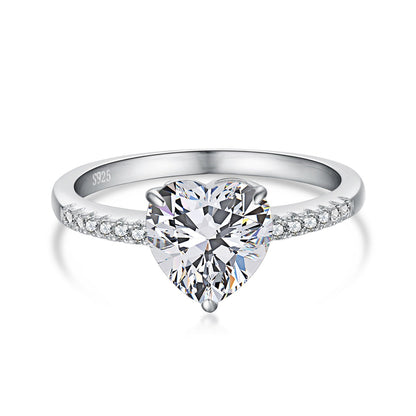 [LORA]2.0 Carat Dazzling Lustrous Heart Cut Lover Ring