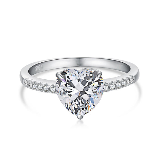 [LORA]2.0 Carat Dazzling Lustrous Heart Cut Lover Ring