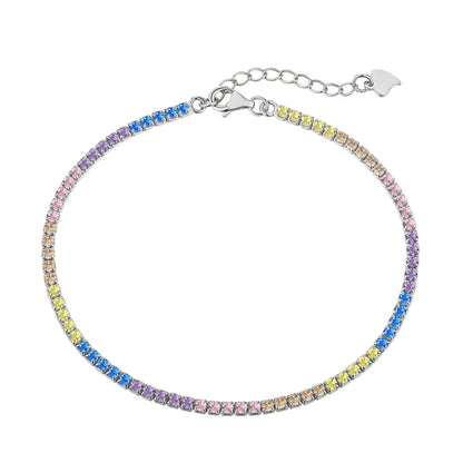 [LORA]Dazzling Colorful Round Cut Daily Bracelet