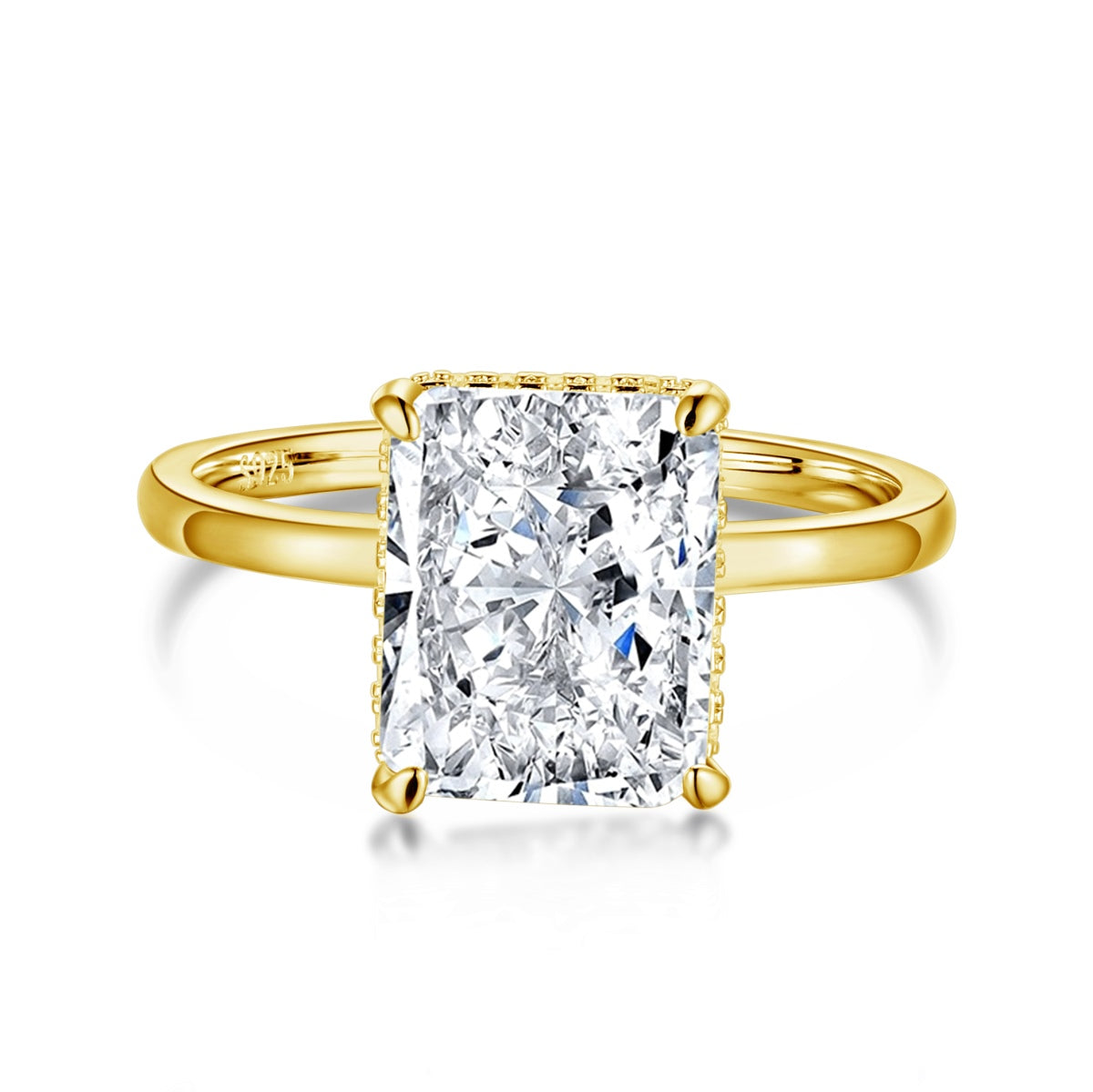 [LORA]4.0 Carat Ornate Enchanting Radiand Cut Banquet Ring