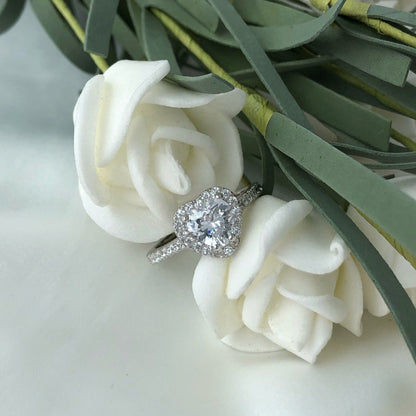 [LORA]Eternity Splashy Romantic Heart Shape Lover Ring