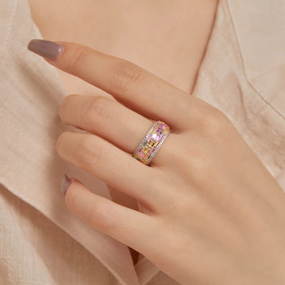 [LORA]Radiant Colorful Radiant Cut Daily Ring