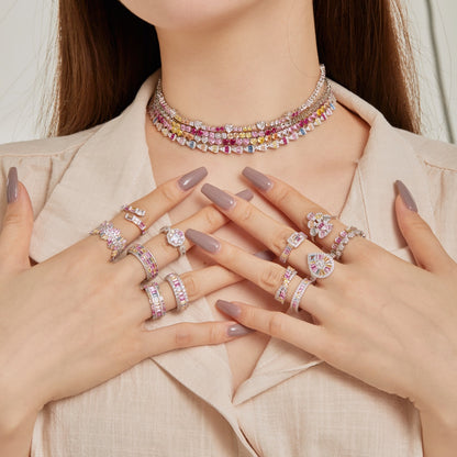 [LORA]Radiant Colorful Radiant Cut Daily Ring