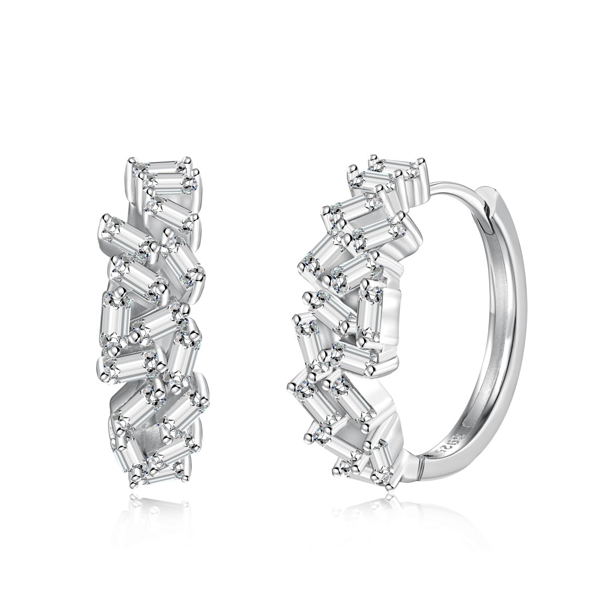 [LORA]Dazzling Colorful Emerald Cut Daily Earrings