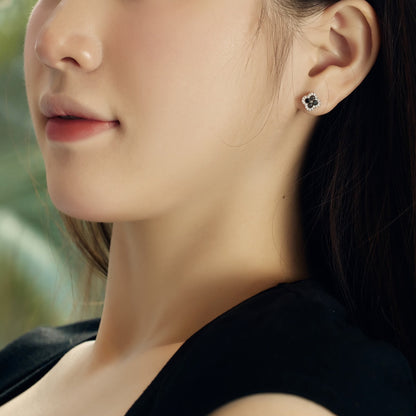 [LORA]Four-Leaf Clover Flower Shaped Earrings