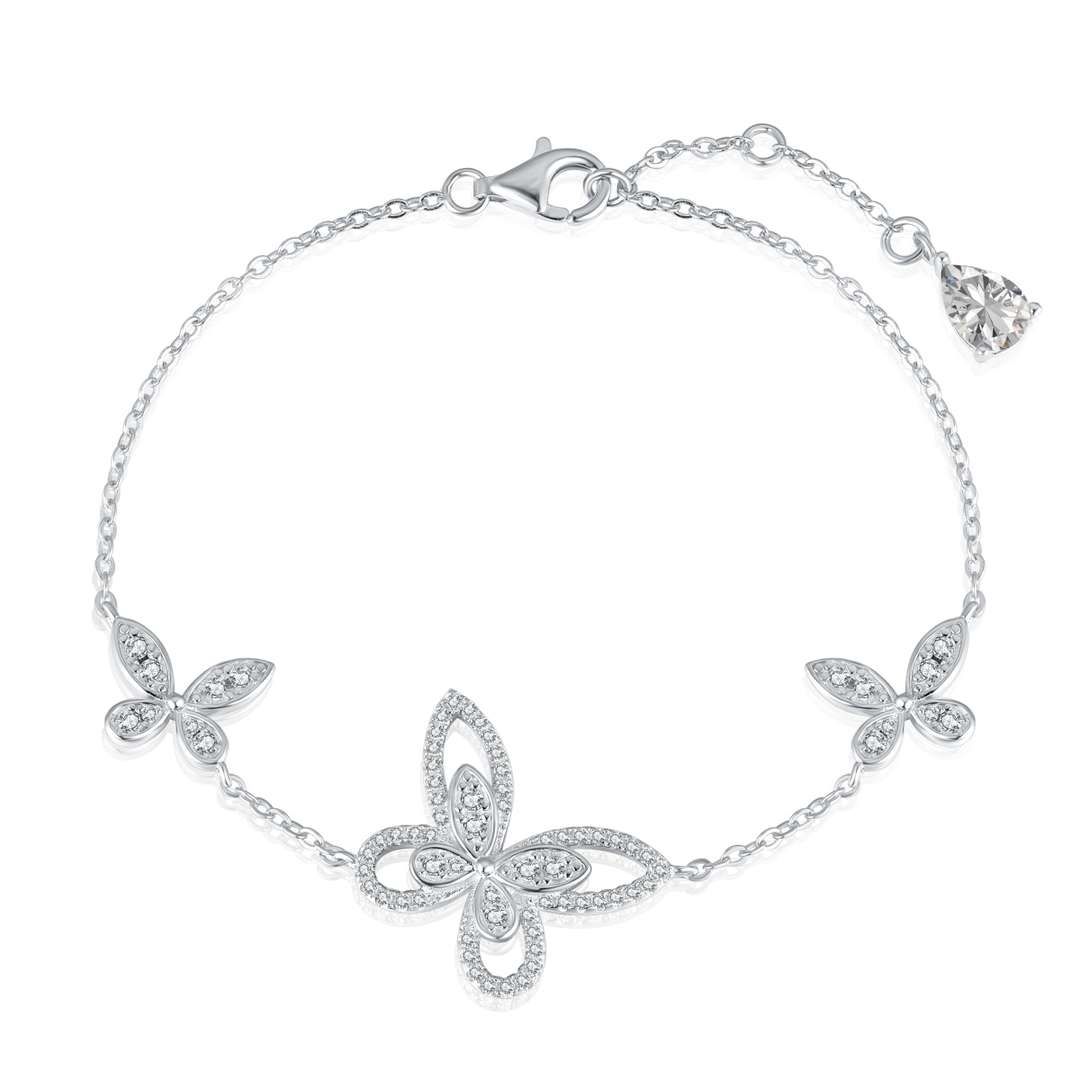 [LORA]Delicate Butterfly Pendant Bracelet