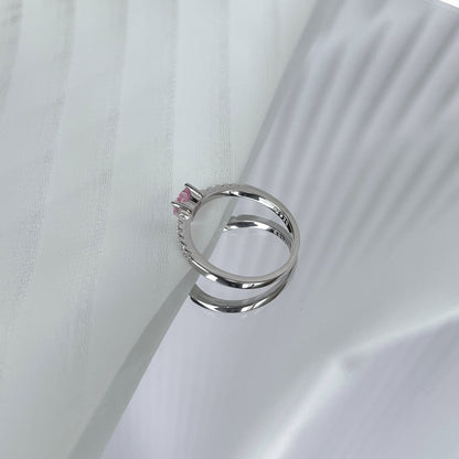 [LORA]0.5 Carat CaratEternity Charming Heart Shape Lover Ring
