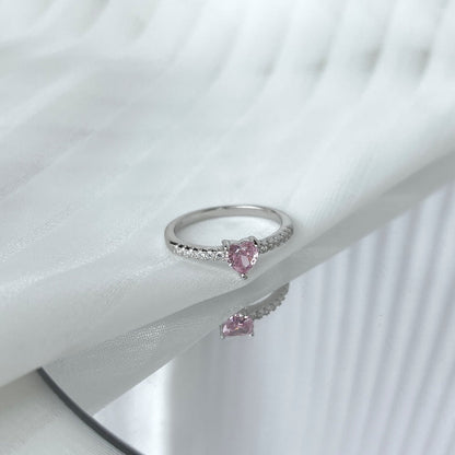 [LORA]0.5 Carat CaratEternity Charming Heart Shape Lover Ring