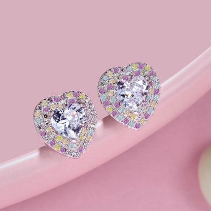 [LORA]Dazzling Heart Shape Lover Earrings