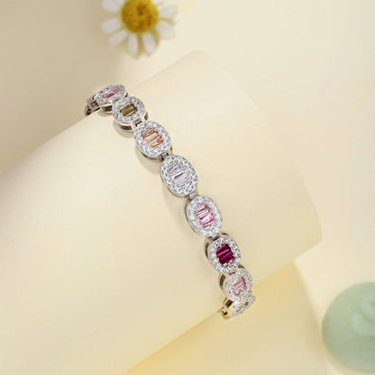 [LORA]Exquisite Ornate Emerald Cut Daily Bracelet