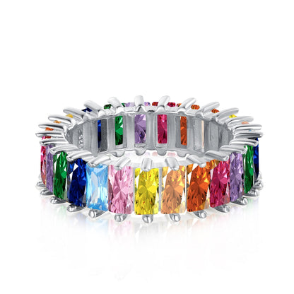 [LORA]Unique Colorful Radiant Cut RIng