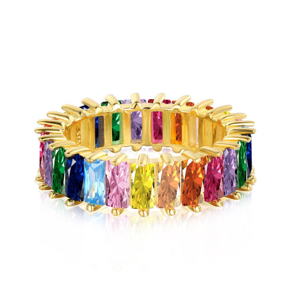 [LORA]Unique Colorful Radiant Cut RIng