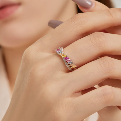 [LORA]Unique Colorful Marquise Cut Daily Ring
