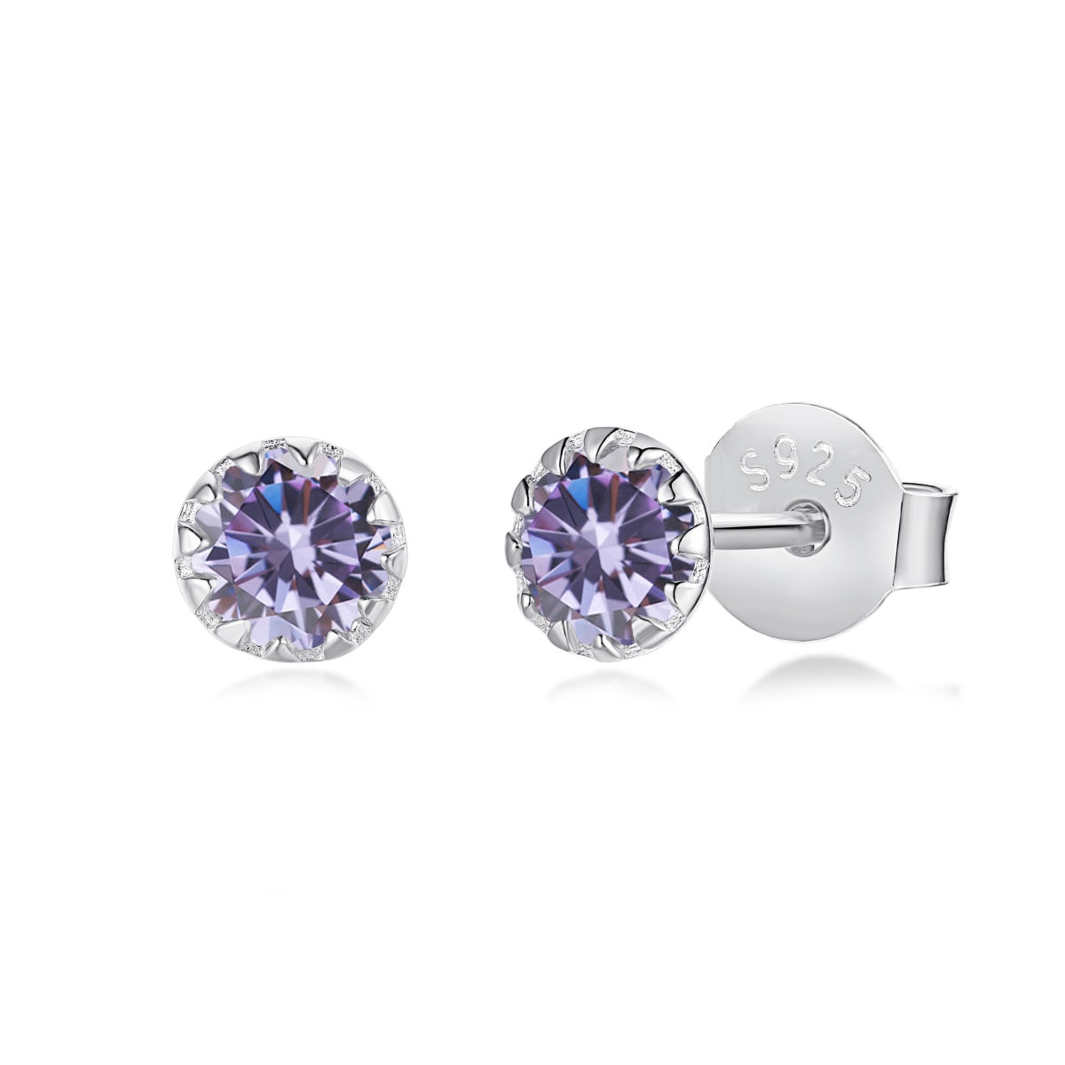 [LORA]Sparkling Colorful Round Shape Earrings