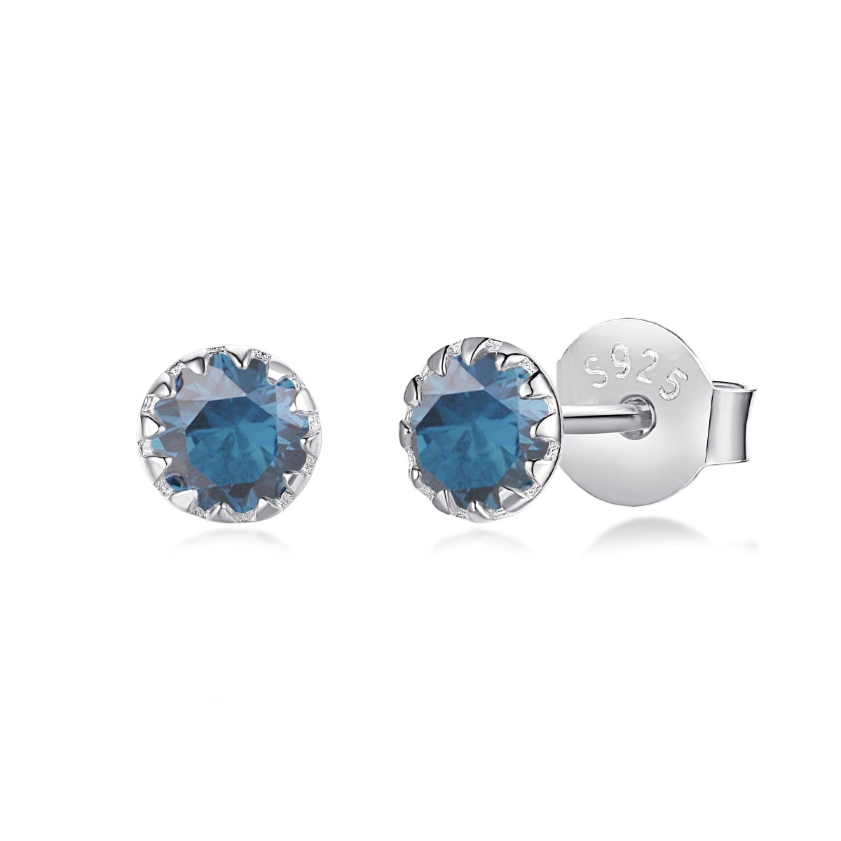[LORA]Sparkling Colorful Round Shape Earrings