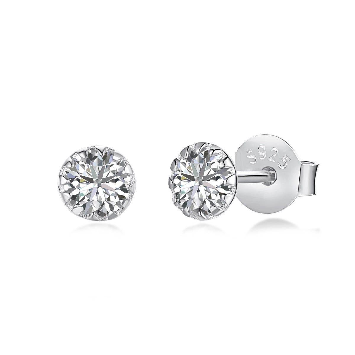 [LORA]Sparkling Colorful Round Shape Earrings