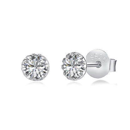 [LORA]Sparkling Colorful Round Shape Earrings