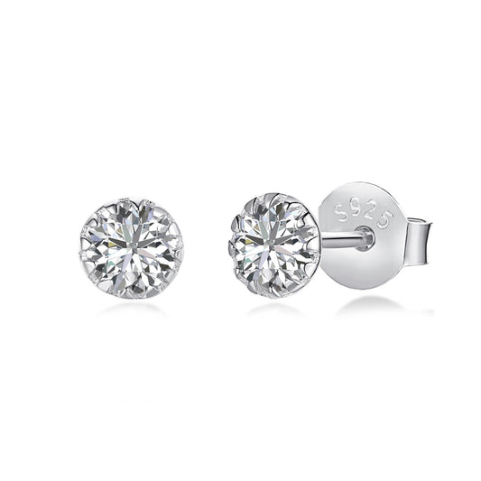 [LORA]Sparkling Colorful Round Shape Earrings