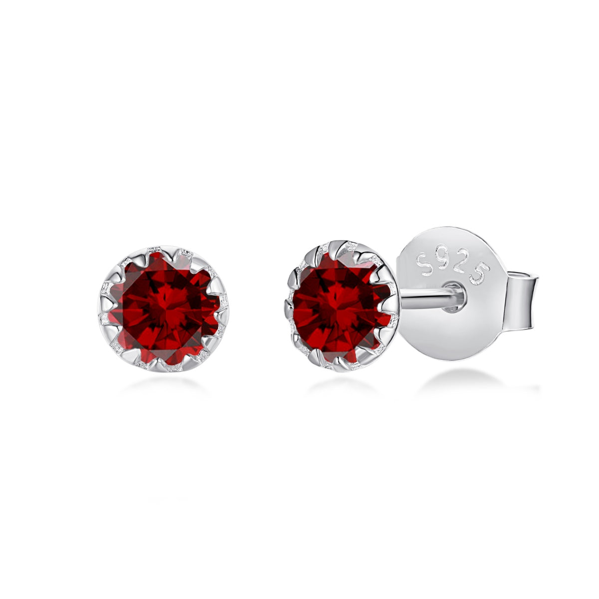 [LORA]Sparkling Colorful Round Shape Earrings