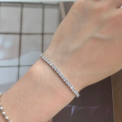 [LORA]Sparkling Round Cut Daily Bracelet