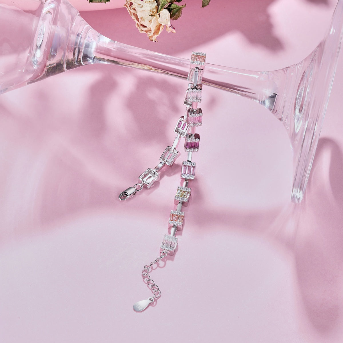 [LORA]Dainty Charming Emerald Cut Daily Bracelet