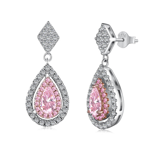 [LORA]Ornate Delicate Water Drop Shape Banquet Earrings