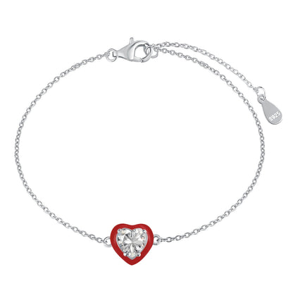 [LORA]Sparkling Romantic Heart Shape Lover Bracelet