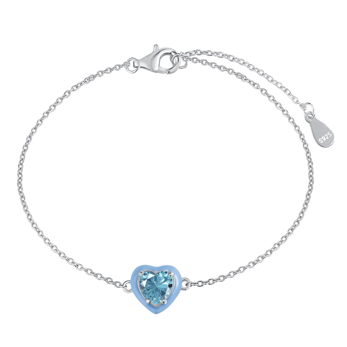 [LORA]Sparkling Romantic Heart Shape Lover Bracelet