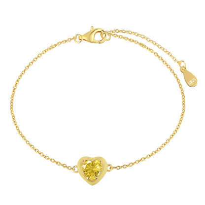 [LORA]Sparkling Romantic Heart Shape Lover Bracelet