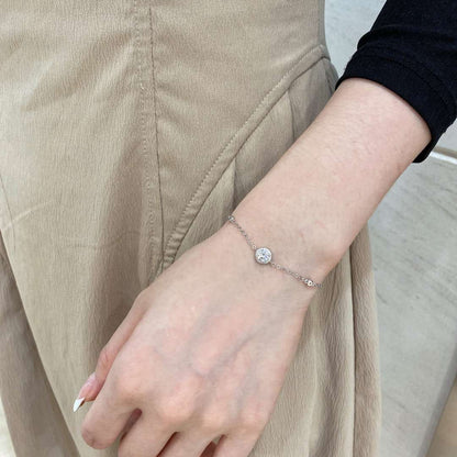 [LORA]Dazzling Round Cut Shape Bracelet