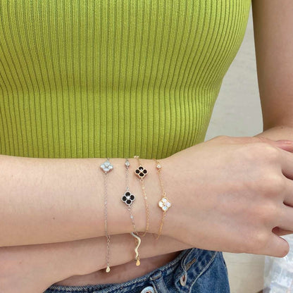 [LORA]Delicate Four Leaf Clover Bracelet