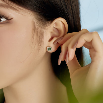 [LORA]Four-Leaf Clover Flower Shaped Earrings