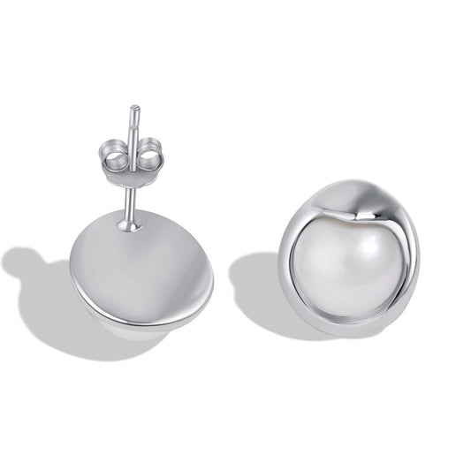[LORA]Dainty Bread Pearl Earrings
