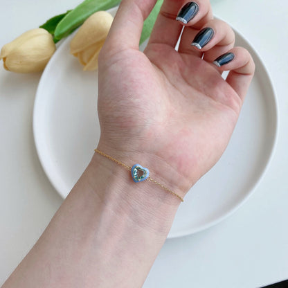 [LORA]Sparkling Romantic Heart Shape Lover Bracelet