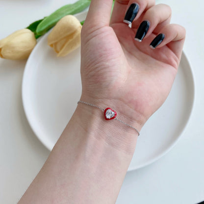 [LORA]Sparkling Romantic Heart Shape Lover Bracelet