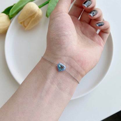 [LORA]Sparkling Romantic Heart Shape Lover Bracelet