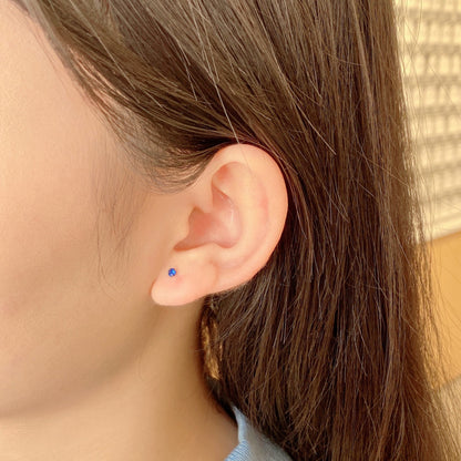 [LORA]Delicate Solitaire Earrings