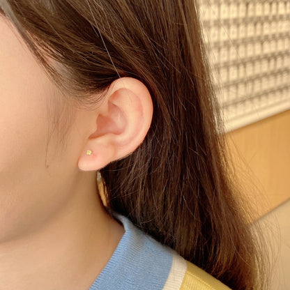 [LORA]Delicate Solitaire Earrings