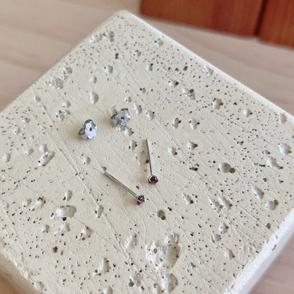 [LORA]Delicate Solitaire Earrings