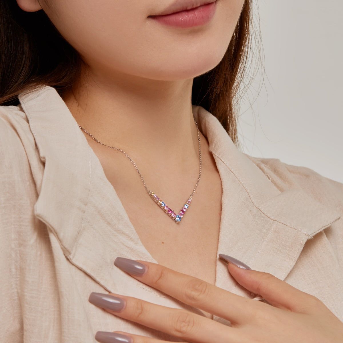 [LORA]Ornate Round Cut Necklace