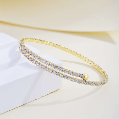 [LORA]Row of Diamonds Round Fashion Bracelet