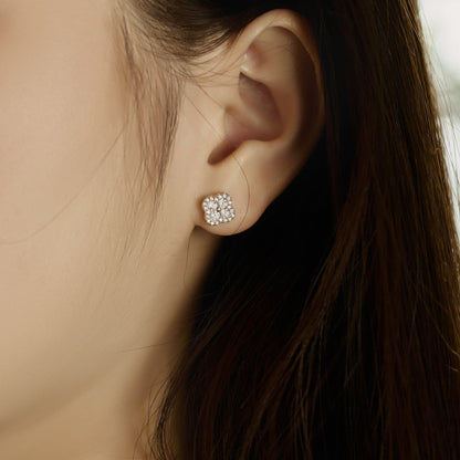 [LORA]Four-Leaf Clover Flower Shaped Earrings