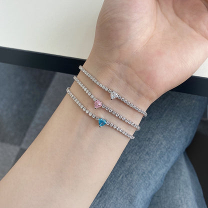 [LORA]0.5 Carat Elegant Romantic Heart Shape Lover Bracelet