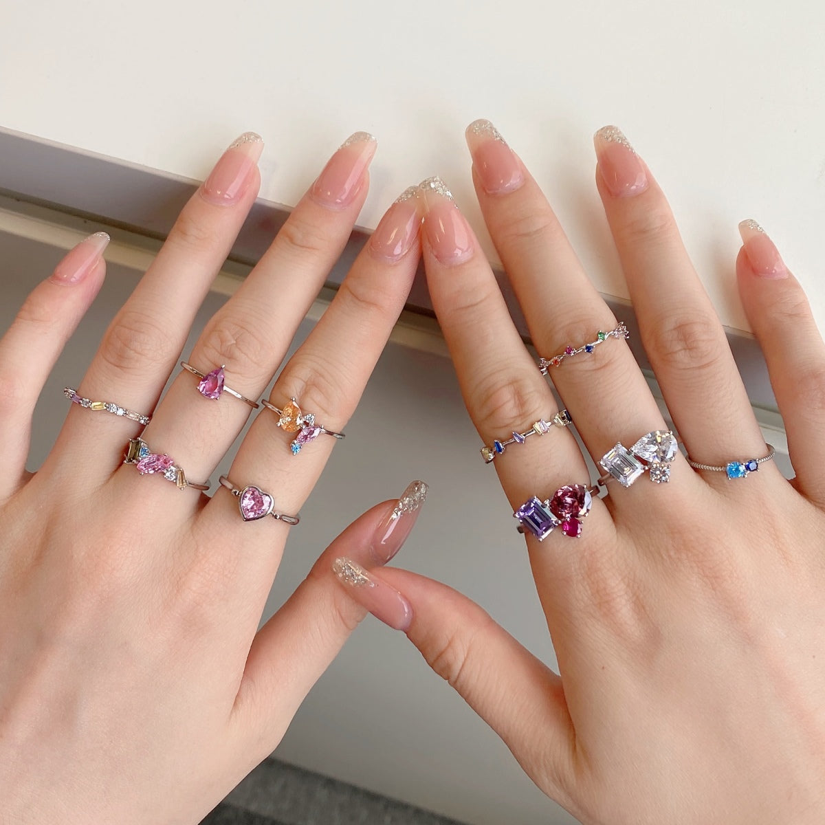 [LORA]Radiant Colorful Round Cut Daily Ring