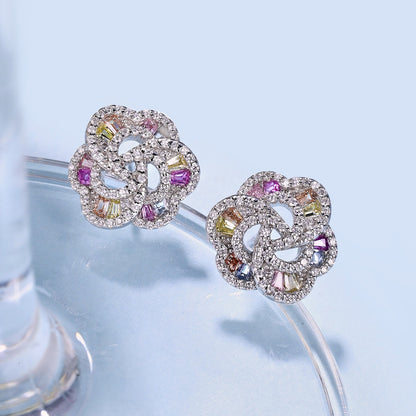 [LORA]Exquisite Flower Shape Daily Earrings