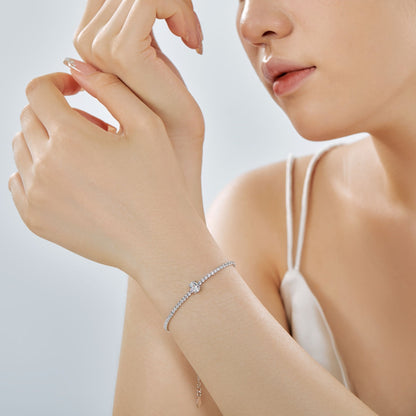 [LORA]0.75 Carat Exquisite Oval Cut Daily Bracelet