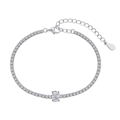[LORA]0.75 Carat Exquisite Oval Cut Daily Bracelet