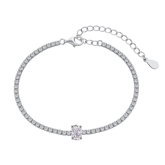 [LORA]0.75 Carat Exquisite Oval Cut Daily Bracelet
