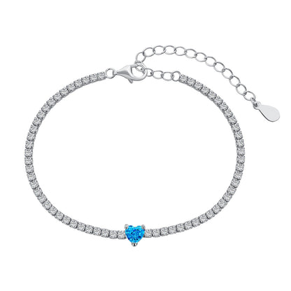 [LORA]0.5 Carat Elegant Romantic Heart Shape Lover Bracelet